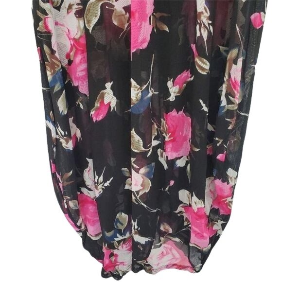 Hagara Sheer Floral Short Sleeve Cover Up - Picture 4 of 9